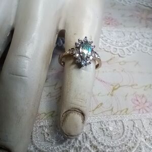 Crystal & Gold Tone Ring